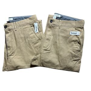 NEW 2 Pair Amazon Essentials Men's Dark Khaki Brown Pants